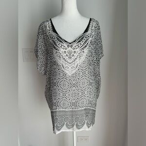 Dylan Anthropologie Women's Size S/M Boho Tunic Top Semi Sheer NEW